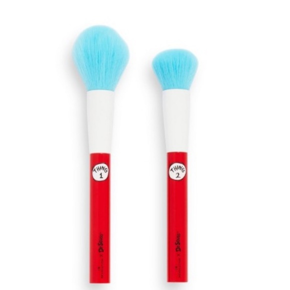I Heart Revolution x Dr Seuss Face Brush Duo Thing 1 & Thing 2 NIB - Picture 2 of 6